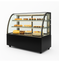 Вітрина кондитерська холодильна HURAKAN HKN-LPD150 BLACK (0.9 м, кругла)