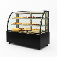 Вітрина кондитерська холодильна HURAKAN HKN-LPD150 BLACK (0.9 м, кругла)