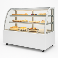 Вітрина кондитерська холодильна HURAKAN HKN-LPD210 WHITE (1,2 м, кругла)